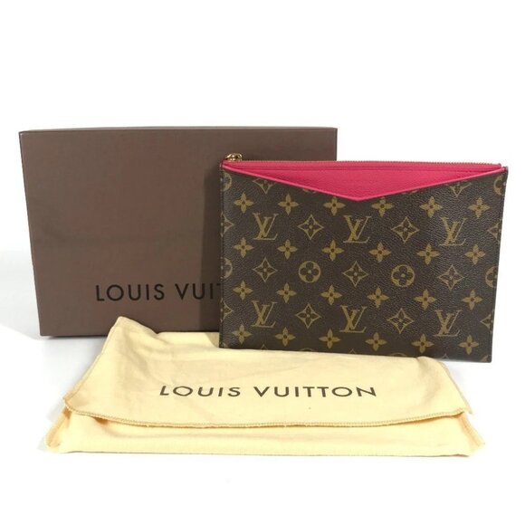 LOUIS VUITTON M60677 Monogram Pochette-Pallas Pouch Bag with strap Clutch bag - Picture 1 of 16
